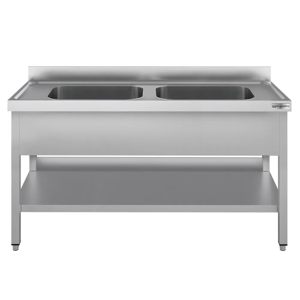 Vaskeskab ECO - 1600x600mm - med bund og 2 håndvaske i midten