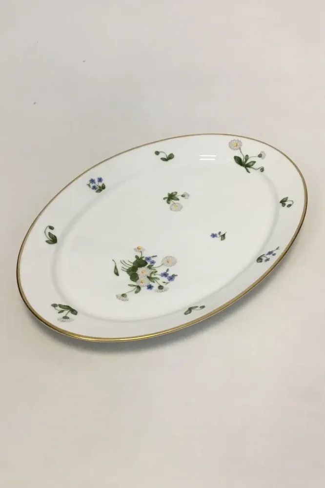 Royal Copenhagen Bellis og Følfod Stort ovalt fad No 9011