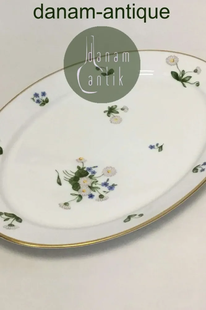 Royal Copenhagen Bellis og Følfod Stort ovalt fad No 9011