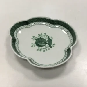 Royal Copenhagen Grøn Tranquebar Bladformet fad No 924