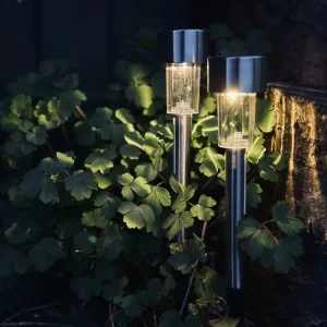 Fakkel med solceller – Mini steel