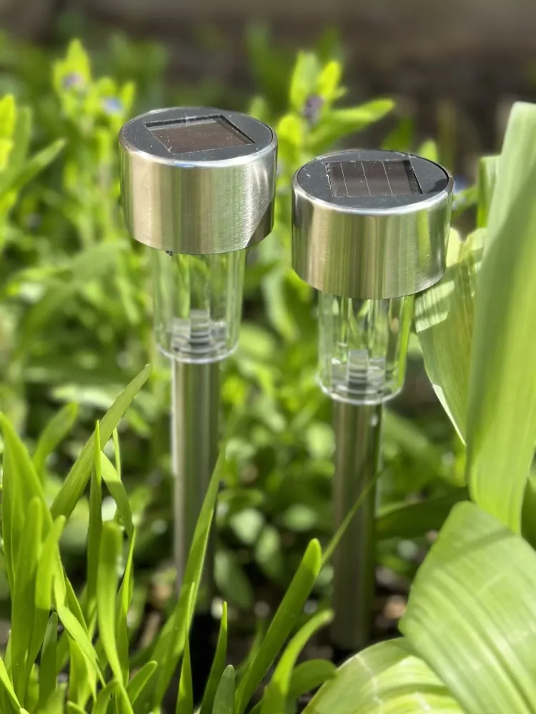 Fakkel med solceller – Mini steel