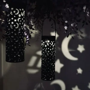 Fakkel med solceller – 2 stk STARS & MOON