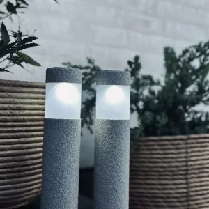 Fakkel med solceller Stone look – Sæt med 2 stk