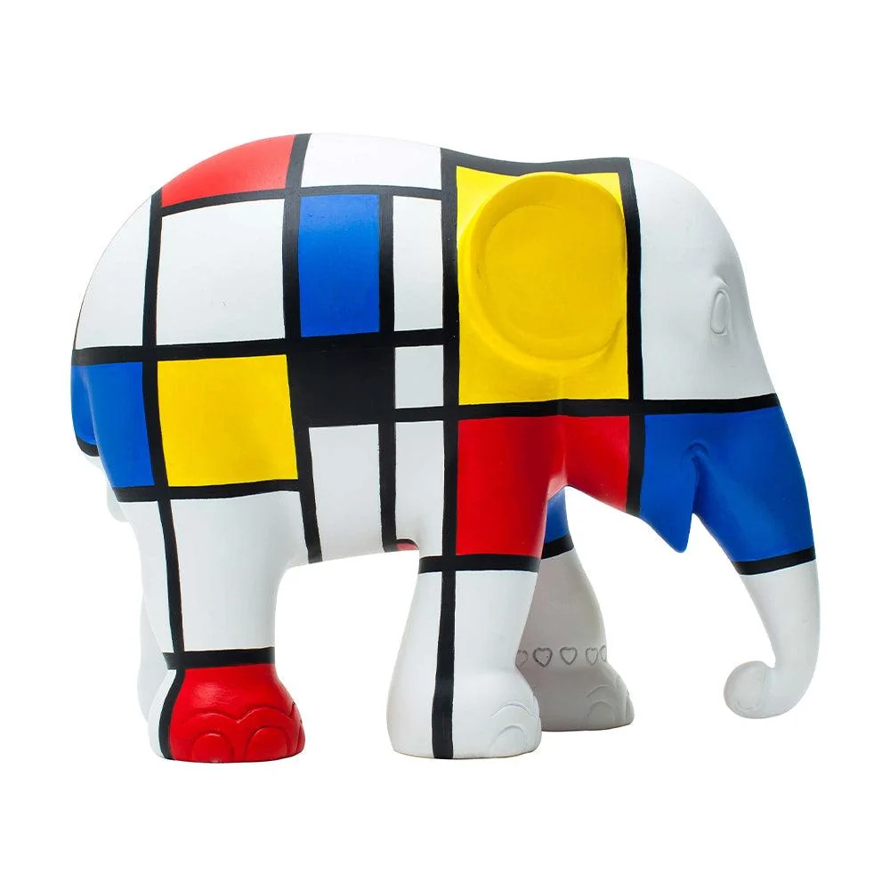 Elephant Parade elefant Hyldest til Mondriaan 10cm HYDELSE TIL MONDRIAAN 10