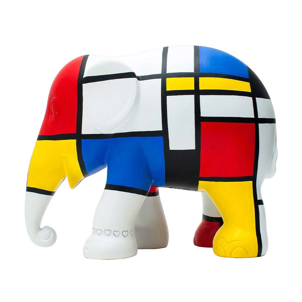 Elephant Parade elefant Hyldest til Mondriaan 10cm HYDELSE TIL MONDRIAAN 10