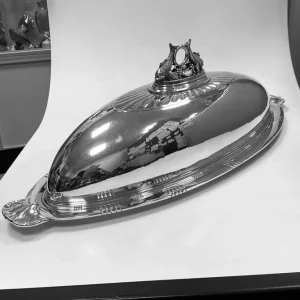 Georg Jensen Sterling Silver Fiskefad med låg af Johan Rohde No. 335 C
