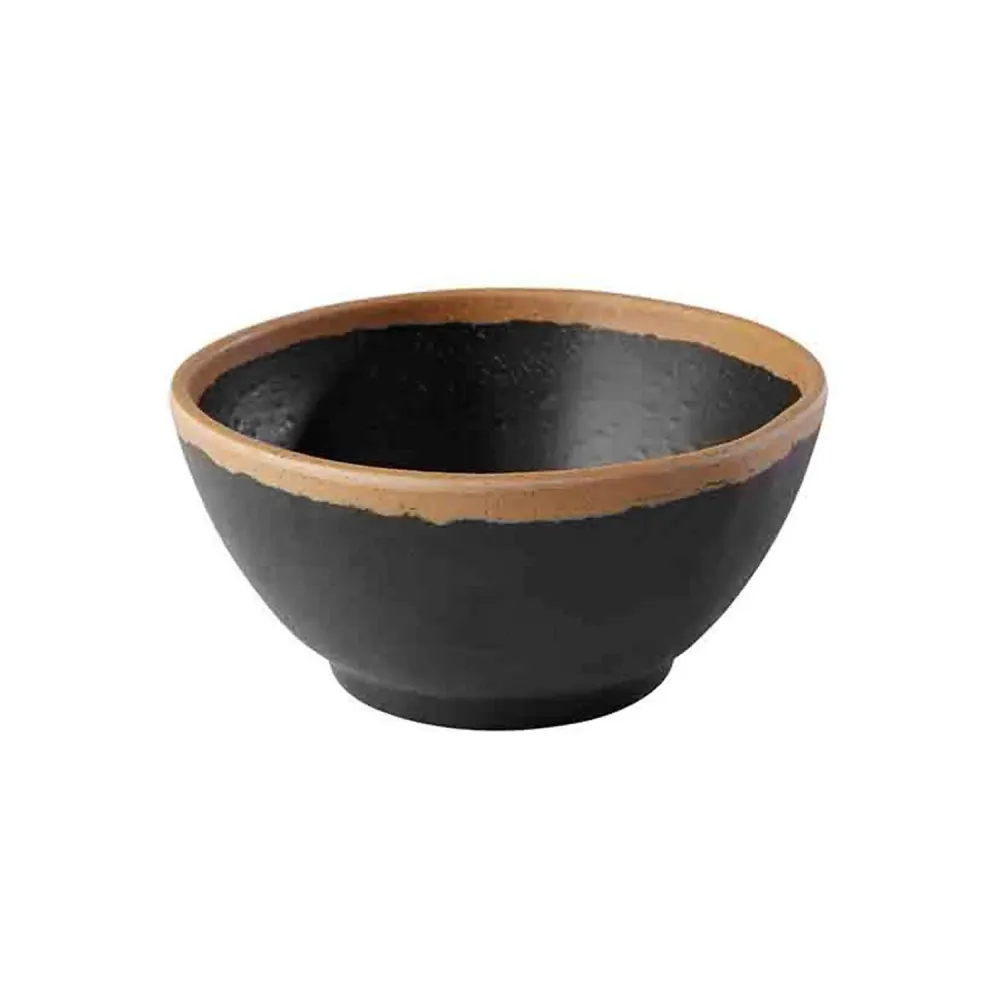(6 stk.) Skål - CROCKER - Melamin - 0,37 Liter - Ø 125mm - Brun/Terracotta