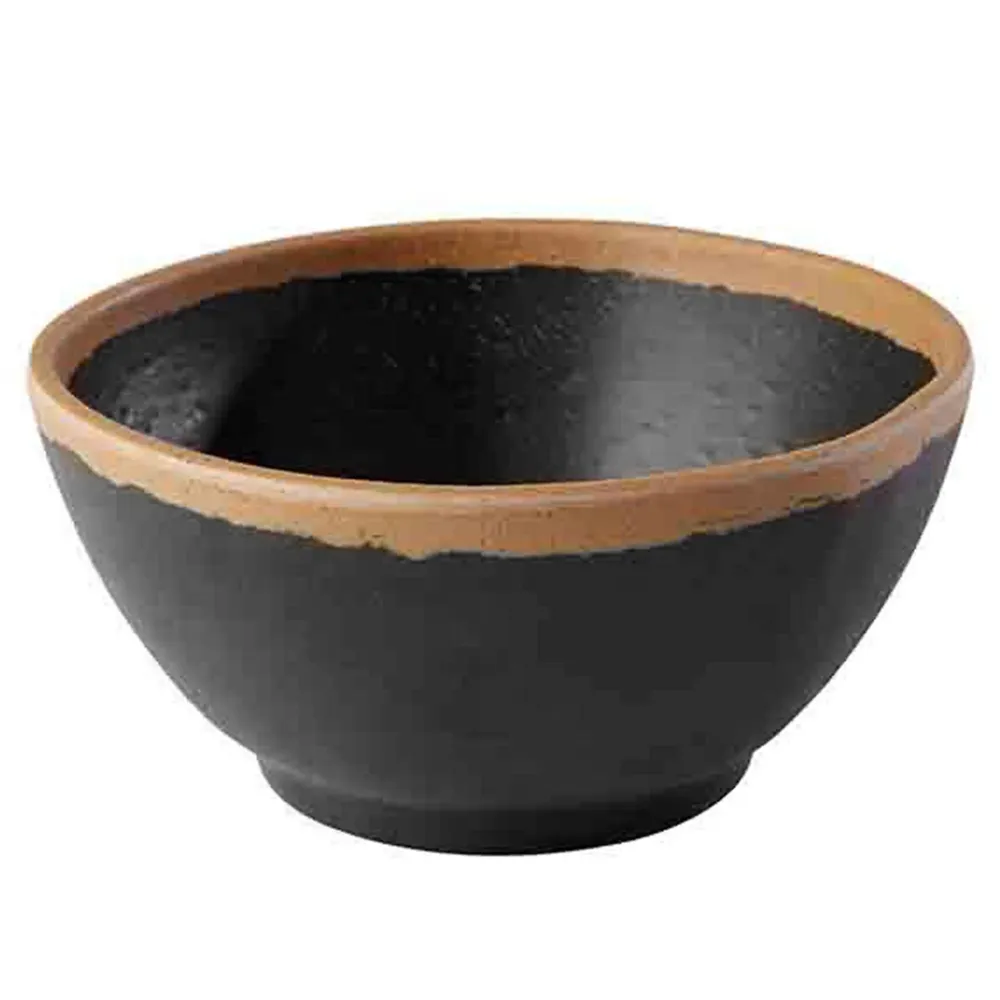 (6 stk.) Skål - CROCKER - Melamin - 0,37 Liter - Ø 125mm - Brun/Terracotta