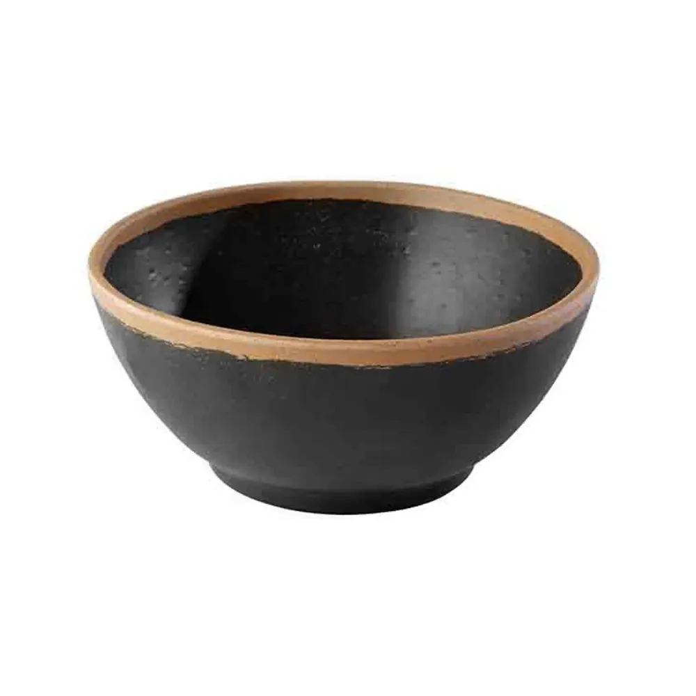 (6 stk.) Skål - CROCKER - Melamin - 0,7 Liter - Ø 160mm - Brun/Terracotta