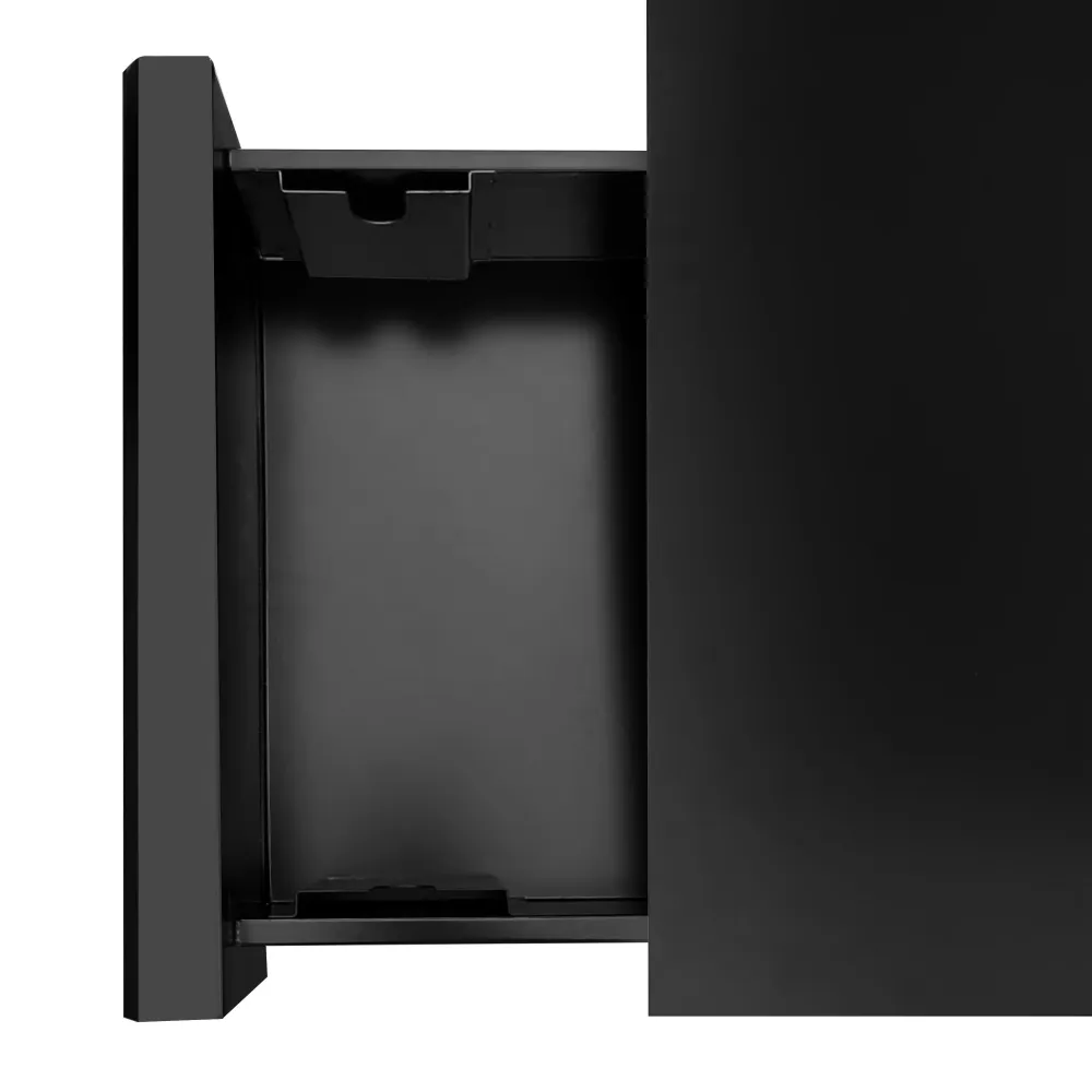 Udslagsskuffe - Dobbelt - 820x510x115mm - med dørhammer - Mat midnight