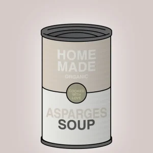plakat: dåse med asparges soup - broken poler 60