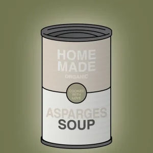 plakat: dåse med asparges soup - secret meadow 60