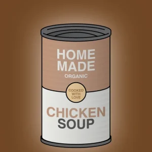 plakat: dåse med chicken soup - ebony brown 60