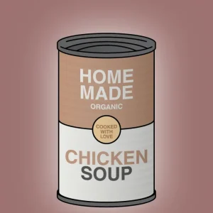 plakat: dåse med chicken soup - plum 60