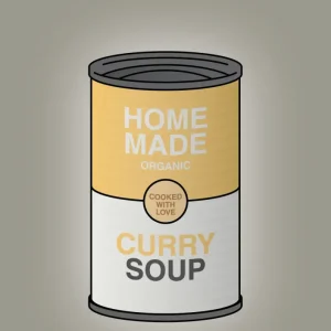 plakat: dåse med curry soup - battleship tin 60