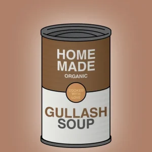 plakat: dåse med gullash soup - cider spice 60
