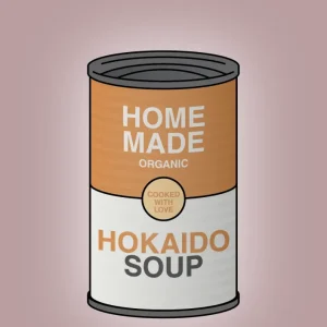 plakat: dåse med hokaido soup - letvægt rose 60