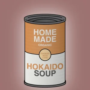 plakat: dåse med hokaido soup - plum 60