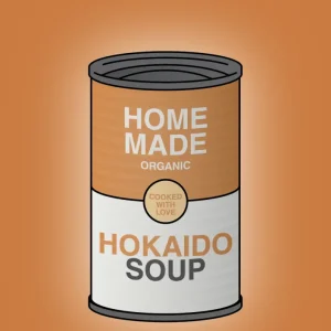plakat: dåse med hokaido soup - rumba apricot 60