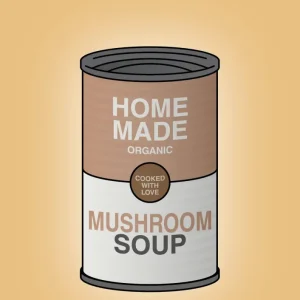 plakat: dåse med mushroom soup - charismatic 60