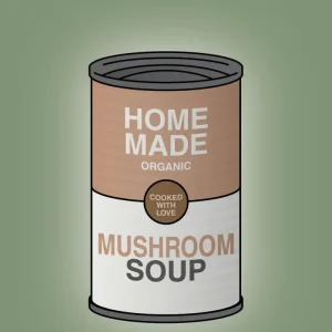 plakat: dåse med mushroom soup - jade 60