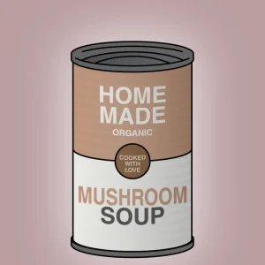 plakat: dåse med mushroom soup - letvægt rose 60