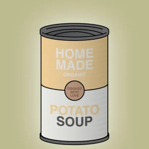 plakat: dåse med potato soup - back to nature 60