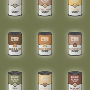 plakat: forskellige dåser med soup - secret meadow 60