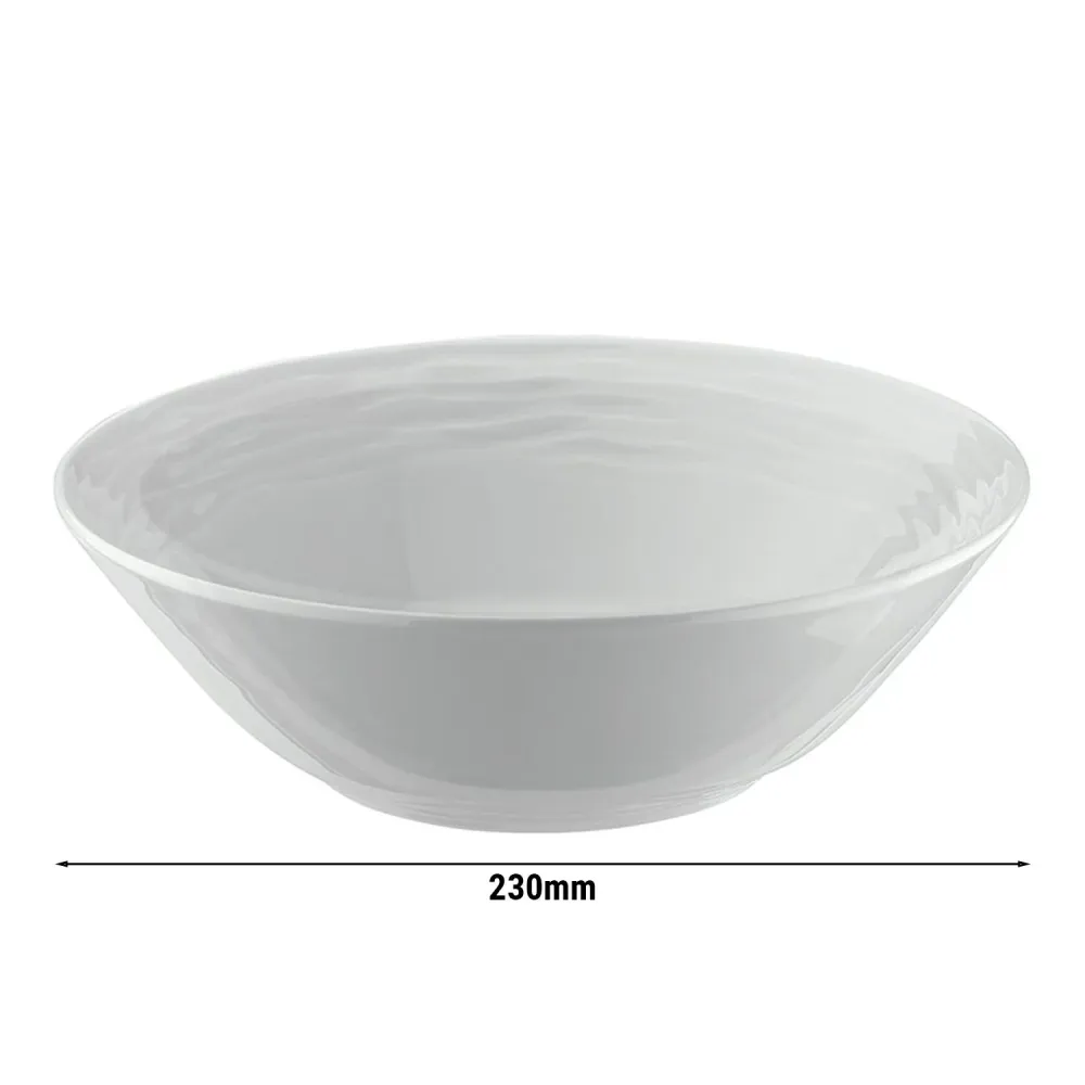(6 stk.) SEA WAVE - Dessert-/salatskål - Ø 230mm - Kridt