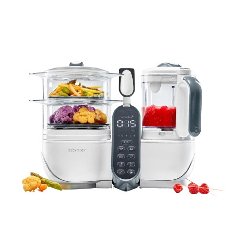 Babymoov Madmaskine - Nutribaby Plus inkl. 15 stk genanvendelige smoothieposer - Alabast