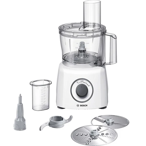 Bosch - Foodprocessor 800 watt kridt Brushed Nickel