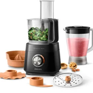 Philips HR7510/10 Kompakt foodprocessor 800W, 29 funktioner, 2-i-1-skive
