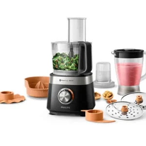Philips HR7530/10 Kompakt foodprocessor 850W, 31 funktioner, 2-i-1-skive