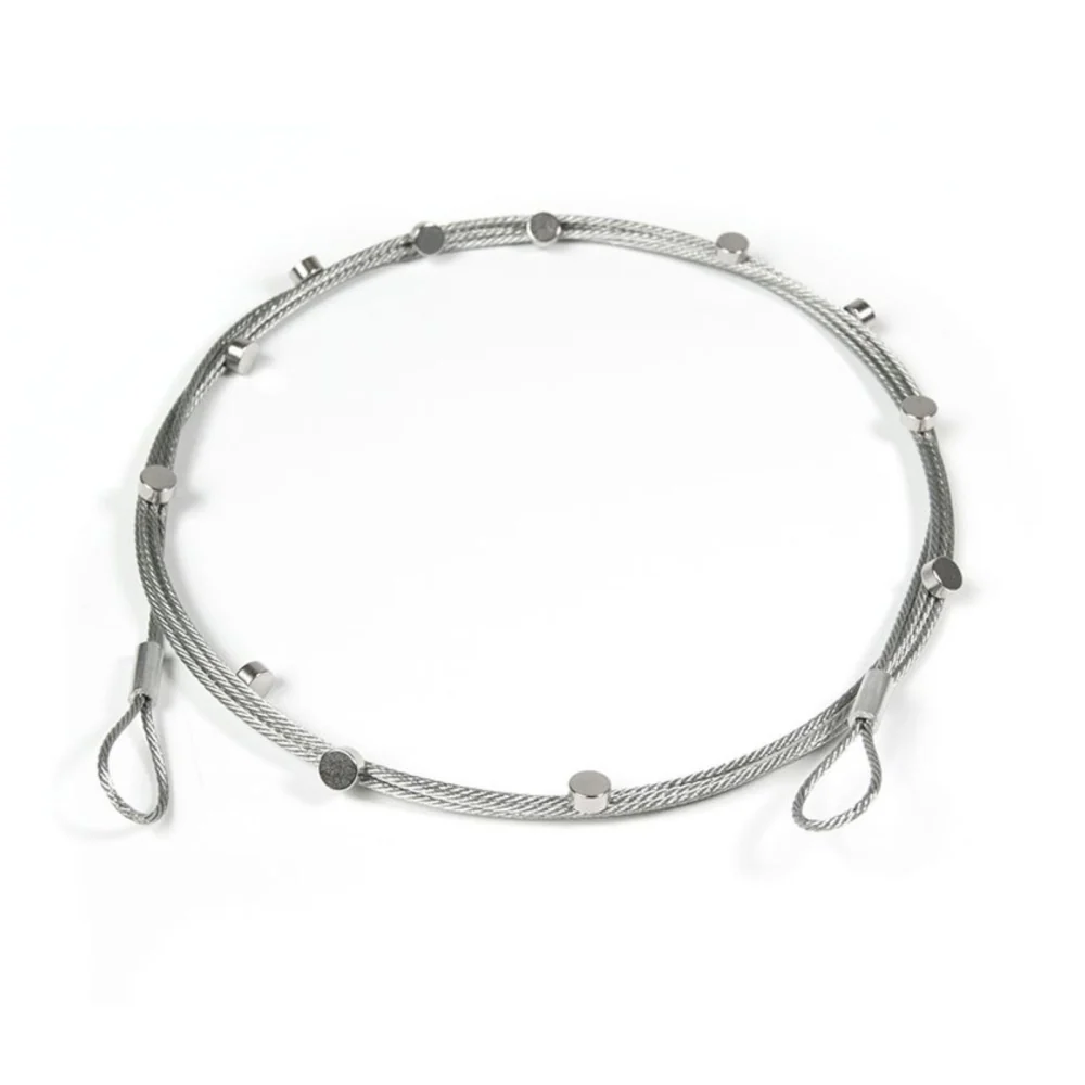 Stål snor m. 15 magneter 6x3 mm. (200 cm.)
