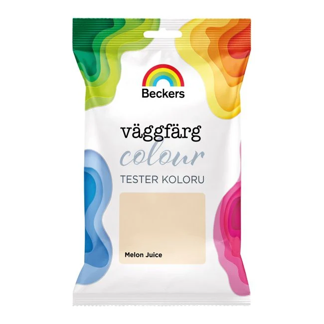 Tester til farve Beckers Vaggfarg Colour melon juice 0,05 l
