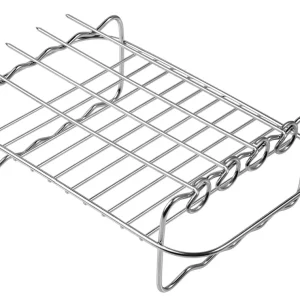 Airfryer grillrist med 4 grillspyd 20x13,2x4 (6,5) cm