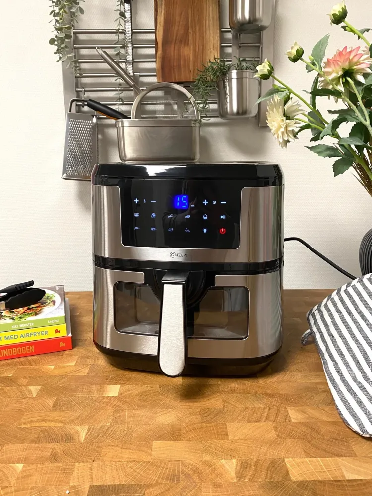 Conzept - Air fryer 7,5 Liter electronic med vindue - 1800 Watt