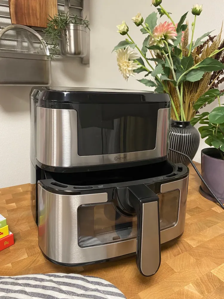 Conzept - Air fryer 7,5 Liter electronic med vindue - 1800 Watt