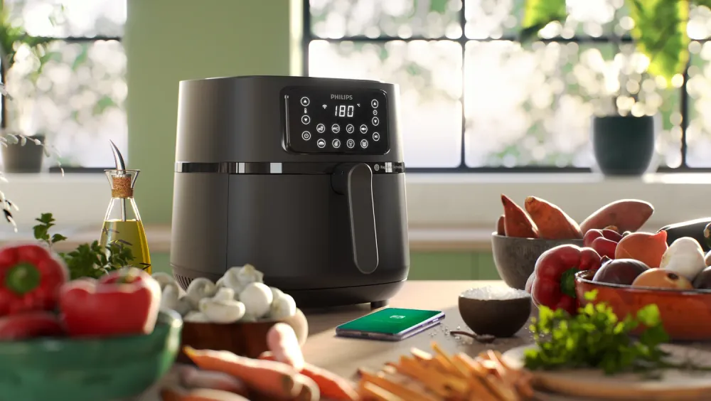 Philips Series 5000 HD9285 XXL Connected Airfryer 2000W Mørk sølv/sort