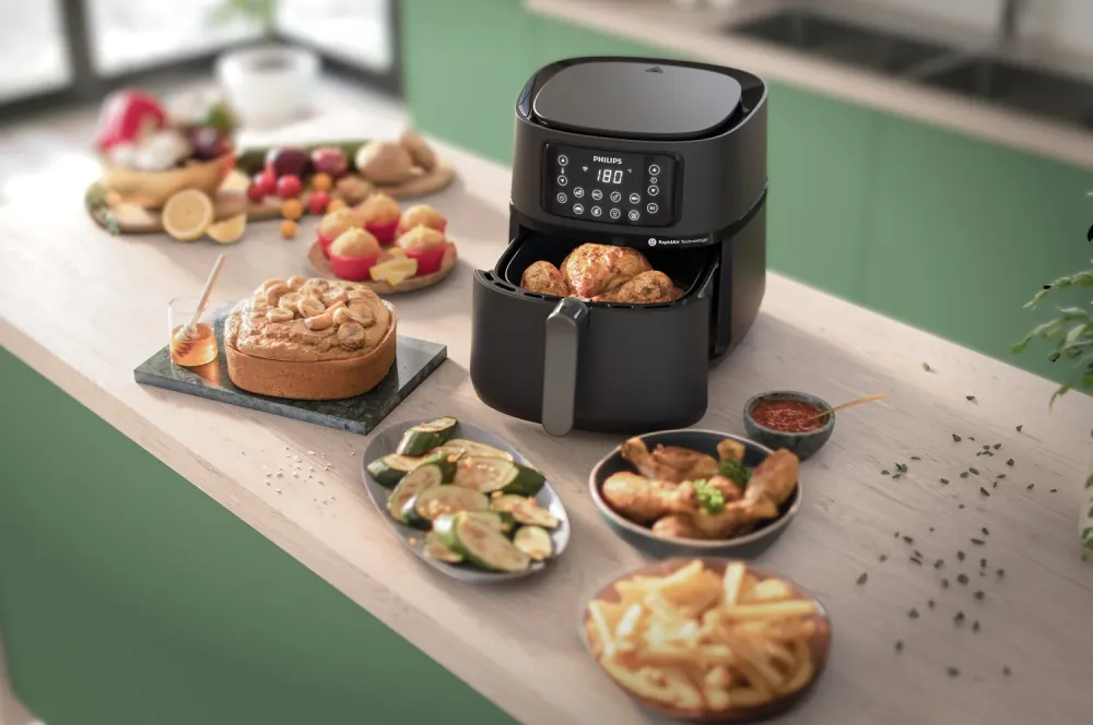 Philips Series 5000 HD9285 XXL Connected Airfryer 2000W Mørk sølv/sort