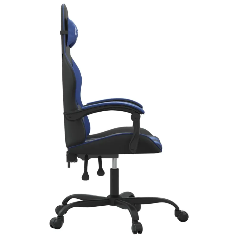 drejelig gamingstol kunstlæder onyx og blå