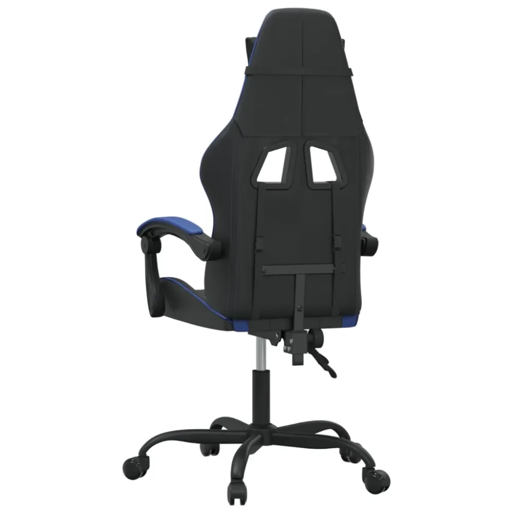 drejelig gamingstol kunstlæder onyx og blå