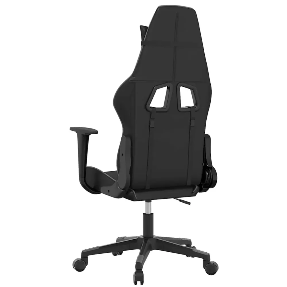 gamingstol m. massagefunktion kunstlæder ebony og grå