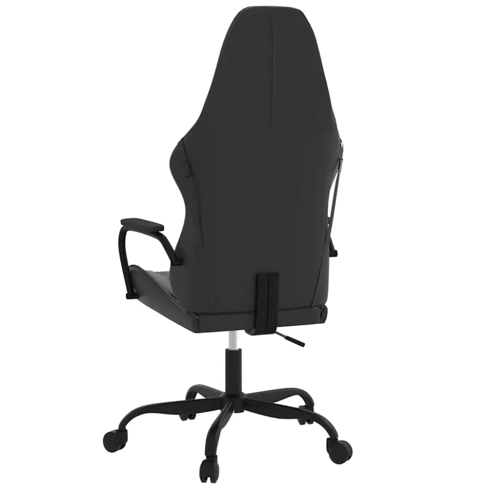 gamingstol m. massagefunktion kunstlæder ebony og grå