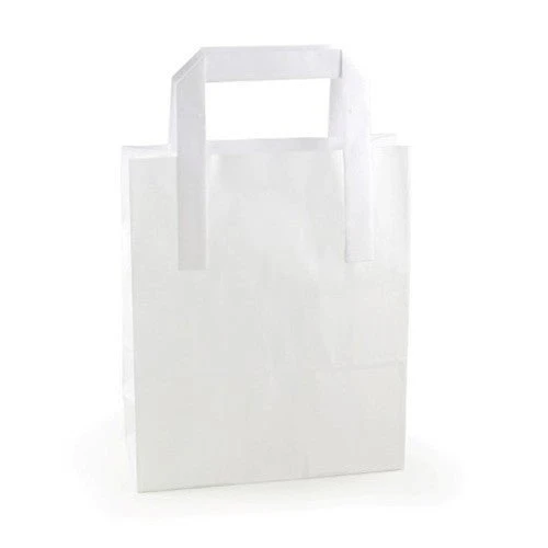 SOS hvide bæreposer 8x13x10 tommer, 250 pakke