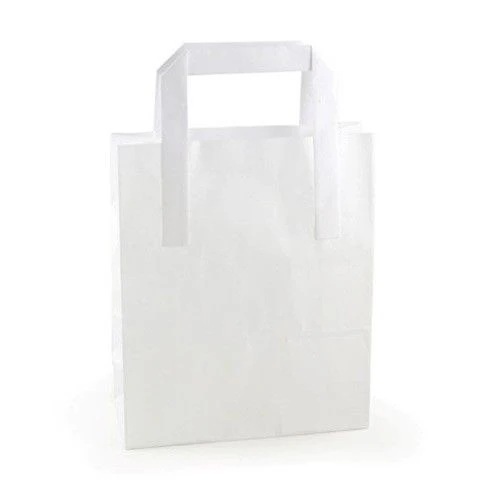 SOS hvide bæreposer 8x13x10 tommer, 250 pakke