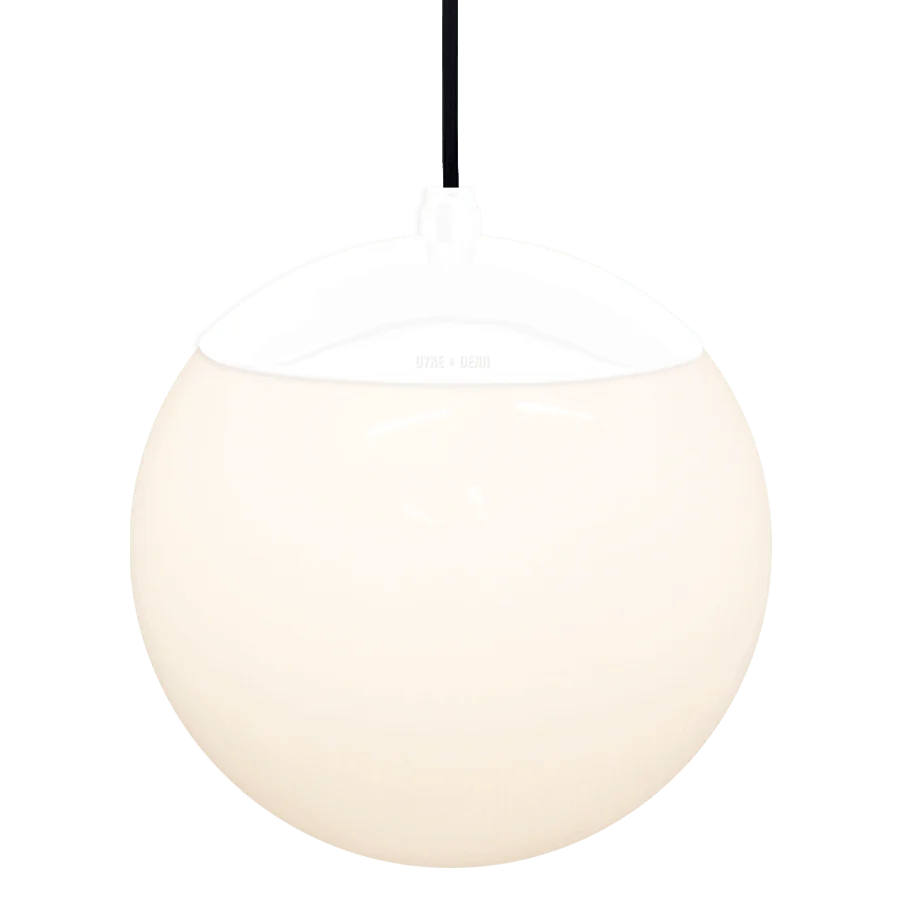 OPAL GLOBE PENDEL HVID 200mm DYKE & DEAN
