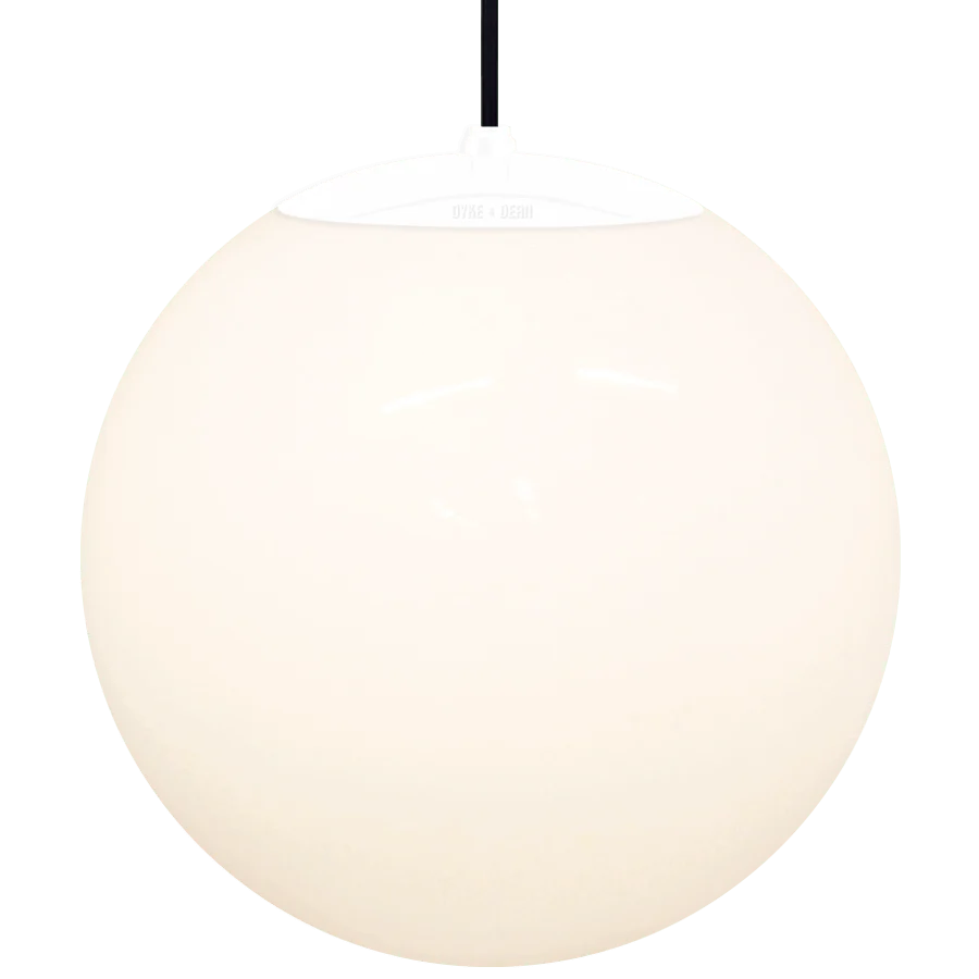 OPAL GLOBE PENDEL HVID 400mm DYKE & DEAN