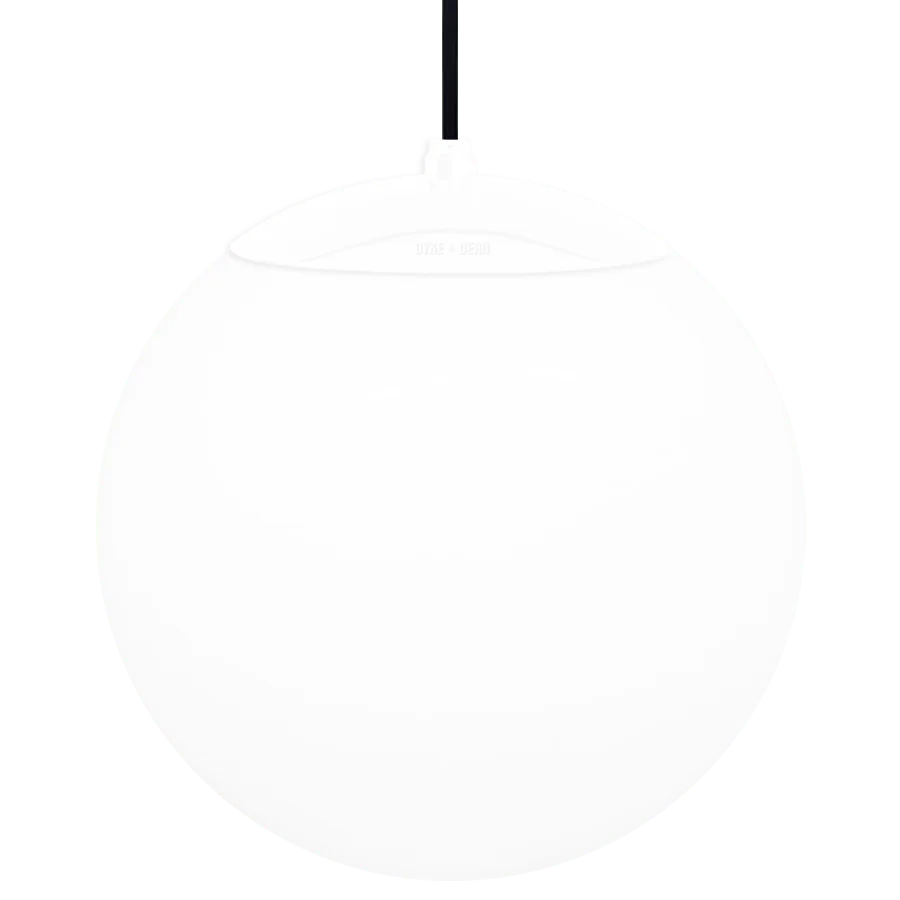 OPAL GLOBE PENDEL HVID 400mm DYKE & DEAN